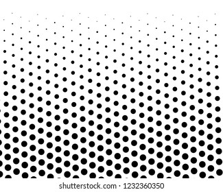 Abstract monochrome halftone pattern. Futuristic panel. Grunge dotted backdrop with circles, dots, point. Design element for web banners, posters, cards, wallpapers, sites. Black and white color