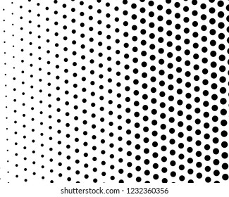 Abstract monochrome halftone pattern. Futuristic panel. Grunge dotted backdrop with circles, dots, point. Design element for web banners, posters, cards, wallpapers, sites. Black and white color