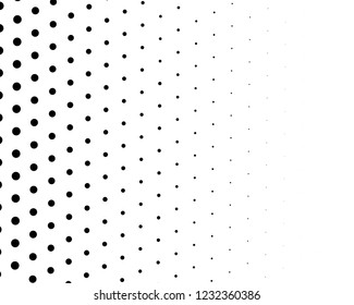 Abstract monochrome halftone pattern. Futuristic panel. Grunge dotted backdrop with circles, dots, point. Design element for web banners, posters, cards, wallpapers, sites. Black and white color