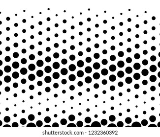Abstract monochrome halftone pattern. Futuristic panel. Grunge dotted backdrop with circles, dots, point. Design element for web banners, posters, cards, wallpapers, sites. Black and white color
