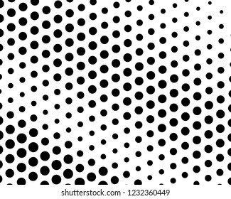 Abstract monochrome halftone pattern. Futuristic panel. Grunge dotted backdrop with circles, dots, point. Design element for web banners, posters, cards, wallpapers, sites. Black and white color