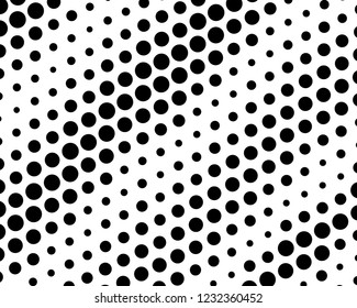 Abstract monochrome halftone pattern. Futuristic panel. Grunge dotted backdrop with circles, dots, point. Design element for web banners, posters, cards, wallpapers, sites. Black and white color