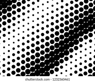 Abstract monochrome halftone pattern. Futuristic panel. Grunge dotted backdrop with circles, dots, point. Design element for web banners, posters, cards, wallpapers, sites. Black and white color