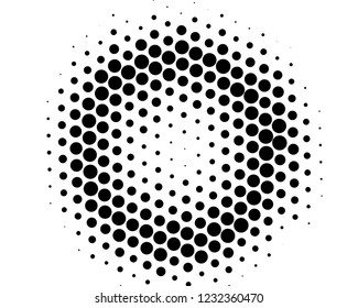 Abstract monochrome halftone pattern. Futuristic panel. Grunge dotted backdrop with circles, dots, point. Design element for web banners, posters, cards, wallpapers, sites. Black and white color
