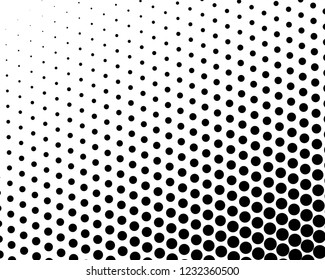 Abstract monochrome halftone pattern. Futuristic panel. Grunge dotted backdrop with circles, dots, point. Design element for web banners, posters, cards, wallpapers, sites. Black and white color
