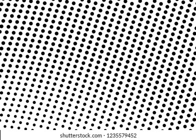 Abstract monochrome halftone pattern. Futuristic panel. Grunge dotted backdrop with circles, dots, point. Design element for web banners, posters, cards, wallpapers, sites. Black and white color
