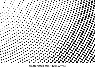 Abstract monochrome halftone pattern. Futuristic panel. Grunge dotted backdrop with circles, dots, point. Design element for web banners, posters, cards, wallpapers, sites. Black and white color