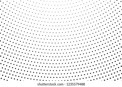 Abstract monochrome halftone pattern. Futuristic panel. Grunge dotted backdrop with circles, dots, point. Design element for web banners, posters, cards, wallpapers, sites. Black and white color