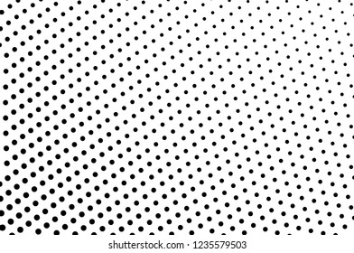 Abstract monochrome halftone pattern. Futuristic panel. Grunge dotted backdrop with circles, dots, point. Design element for web banners, posters, cards, wallpapers, sites. Black and white color