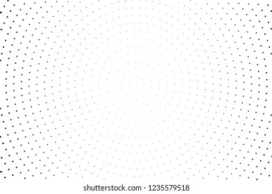 Abstract monochrome halftone pattern. Futuristic panel. Grunge dotted backdrop with circles, dots, point. Design element for web banners, posters, cards, wallpapers, sites. Black and white color
