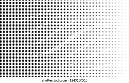 Abstract monochrome halftone pattern. Futuristic panel. Grunge dotted backdrop with circles, dots, point. Design element for web banners, posters, cards, wallpapers, sites. Black and white color