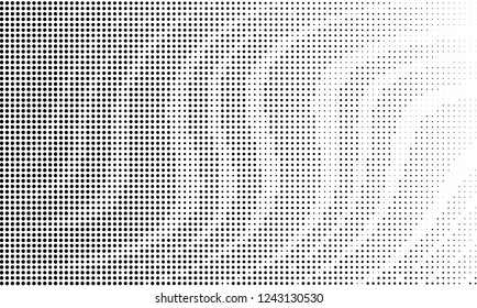 Abstract monochrome halftone pattern. Futuristic panel. Grunge dotted backdrop with circles, dots, point. Design element for web banners, posters, cards, wallpapers, sites. Black and white color