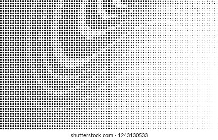 Abstract monochrome halftone pattern. Futuristic panel. Grunge dotted backdrop with circles, dots, point. Design element for web banners, posters, cards, wallpapers, sites. Black and white color