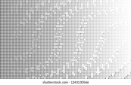 Abstract monochrome halftone pattern. Futuristic panel. Grunge dotted backdrop with circles, dots, point. Design element for web banners, posters, cards, wallpapers, sites. Black and white color