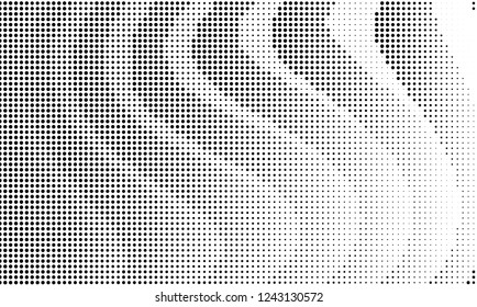 Abstract monochrome halftone pattern. Futuristic panel. Grunge dotted backdrop with circles, dots, point. Design element for web banners, posters, cards, wallpapers, sites. Black and white color