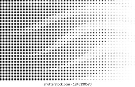 Abstract monochrome halftone pattern. Futuristic panel. Grunge dotted backdrop with circles, dots, point. Design element for web banners, posters, cards, wallpapers, sites. Black and white color