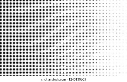 Abstract monochrome halftone pattern. Futuristic panel. Grunge dotted backdrop with circles, dots, point. Design element for web banners, posters, cards, wallpapers, sites. Black and white color
