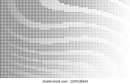 Abstract monochrome halftone pattern. Futuristic panel. Grunge dotted backdrop with circles, dots, point. Design element for web banners, posters, cards, wallpapers, sites. Black and white color