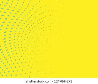 Abstract monochrome halftone pattern. Futuristic panel. Grunge dotted backdrop with circles, dots, point. Design element for web banners, posters, cards, wallpapers, sites. Blue-yellow color