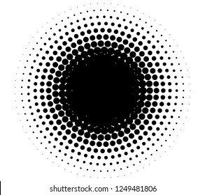 Abstract monochrome halftone pattern. Futuristic panel. Grunge dotted backdrop with circles, dots, point. Design element for web banners, posters, cards, wallpapers, sites. Black and white color