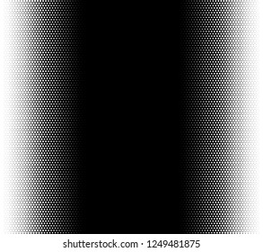 Abstract monochrome halftone pattern. Futuristic panel. Grunge dotted backdrop with circles, dots, point. Design element for web banners, posters, cards, wallpapers, sites. Black and white color