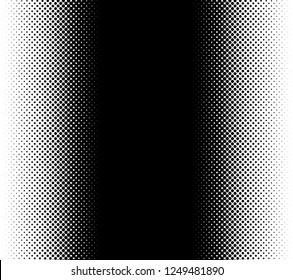 Abstract monochrome halftone pattern. Futuristic panel. Grunge dotted backdrop with circles, dots, point. Design element for web banners, posters, cards, wallpapers, sites. Black and white color