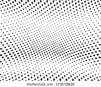 Abstract monochrome halftone pattern. Futuristic panel. Grunge dotted backdrop with circles, dots, point. Design element for web banners, posters, cards, wallpapers, sites. Black and white color