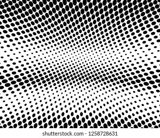 Abstract monochrome halftone pattern. Futuristic panel. Grunge dotted backdrop with circles, dots, point. Design element for web banners, posters, cards, wallpapers, sites. Black and white color