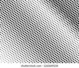 Abstract monochrome halftone pattern. Futuristic panel. Grunge dotted backdrop with circles, dots, point. Design element for web banners, posters, cards, wallpapers, sites. Black and white color