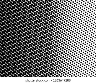 Abstract monochrome halftone pattern. Futuristic panel. Grunge dotted backdrop with circles, dots, point. Design element for web banners, posters, cards, wallpapers, sites. Black and white color