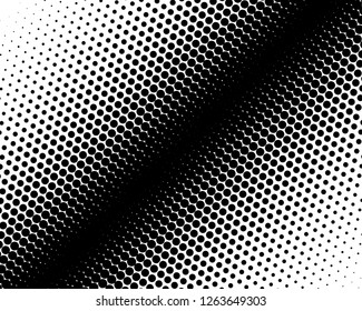 Abstract monochrome halftone pattern. Futuristic panel. Grunge dotted backdrop with circles, dots, point. Design element for web banners, posters, cards, wallpapers, sites. Black and white color