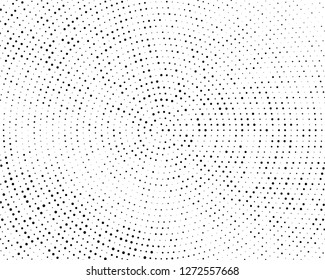 Abstract monochrome halftone pattern. Futuristic panel. Grunge dotted backdrop with circles, dots, point. Design element for web banners, posters, cards, wallpapers, sites. Black and white color
