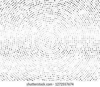 Abstract monochrome halftone pattern. Futuristic panel. Grunge dotted backdrop with circles, dots, point. Design element for web banners, posters, cards, wallpapers, sites. Black and white color