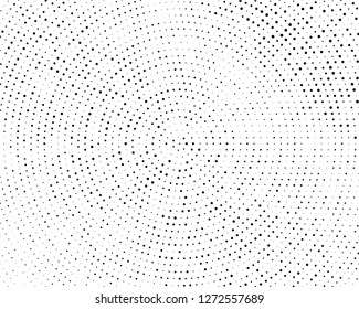 Abstract monochrome halftone pattern. Futuristic panel. Grunge dotted backdrop with circles, dots, point. Design element for web banners, posters, cards, wallpapers, sites. Black and white color