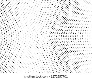Abstract monochrome halftone pattern. Futuristic panel. Grunge dotted backdrop with circles, dots, point. Design element for web banners, posters, cards, wallpapers, sites. Black and white color