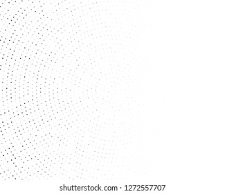 Abstract monochrome halftone pattern. Futuristic panel. Grunge dotted backdrop with circles, dots, point. Design element for web banners, posters, cards, wallpapers, sites. Black and white color