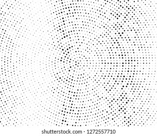 Abstract monochrome halftone pattern. Futuristic panel. Grunge dotted backdrop with circles, dots, point. Design element for web banners, posters, cards, wallpapers, sites. Black and white color