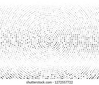 Abstract monochrome halftone pattern. Futuristic panel. Grunge dotted backdrop with circles, dots, point. Design element for web banners, posters, cards, wallpapers, sites. Black and white color