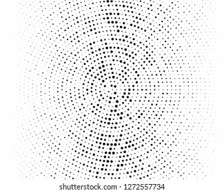 Abstract monochrome halftone pattern. Futuristic panel. Grunge dotted backdrop with circles, dots, point. Design element for web banners, posters, cards, wallpapers, sites. Black and white color