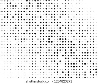 Abstract monochrome halftone pattern. Futuristic panel. Grunge dotted backdrop with circles, dots, point. Design element for web banners, posters, cards, wallpapers, sites. Black and white color