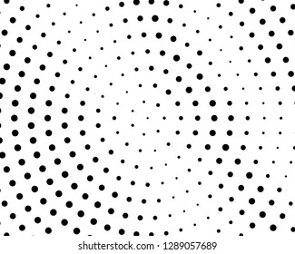 Abstract monochrome halftone pattern. Futuristic panel. Grunge dotted backdrop with circles, dots, point. Design element for web banners, posters, cards, wallpapers, sites. Black and white color