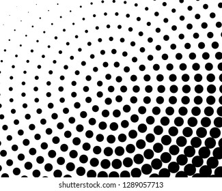Abstract monochrome halftone pattern. Futuristic panel. Grunge dotted backdrop with circles, dots, point. Design element for web banners, posters, cards, wallpapers, sites. Black and white color