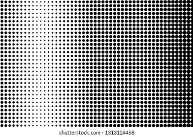 Abstract monochrome halftone pattern. Futuristic panel. Grunge dotted backdrop with circles, dots, point. Design element for web banners, posters, cards, wallpapers, sites. Black and white color
