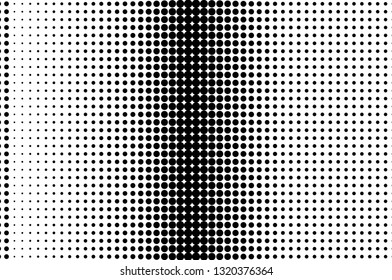 Abstract monochrome halftone pattern. Futuristic panel. Grunge dotted backdrop with circles, dots, point. Design element for web banners, posters, cards, wallpapers, sites. Black and white color