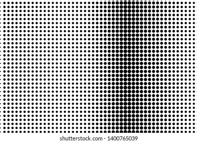 Abstract monochrome halftone pattern. Futuristic panel. Grunge dotted backdrop with circles, dots, point. Design element for web banners, posters, cards, wallpapers, sites. Black and white color
