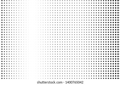 Abstract monochrome halftone pattern. Futuristic panel. Grunge dotted backdrop with circles, dots, point. Design element for web banners, posters, cards, wallpapers, sites. Black and white color