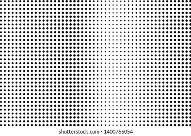 Abstract monochrome halftone pattern. Futuristic panel. Grunge dotted backdrop with circles, dots, point. Design element for web banners, posters, cards, wallpapers, sites. Black and white color