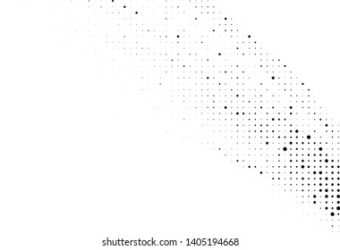 Abstract monochrome halftone pattern. Futuristic panel. Grunge dotted backdrop with circles, dots, point. Design element for web banners, posters, cards, wallpapers, sites. Black and white color