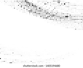 Abstract monochrome halftone pattern. Futuristic panel. Grunge dotted backdrop with circles, dots, point. Design element for web banners, posters, cards, wallpapers, sites. Black and white color