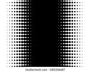Abstract monochrome halftone pattern. Futuristic panel. Grunge dotted backdrop with circles, dots, point. Design element for web banners, posters, cards, wallpapers, sites. Black and white color